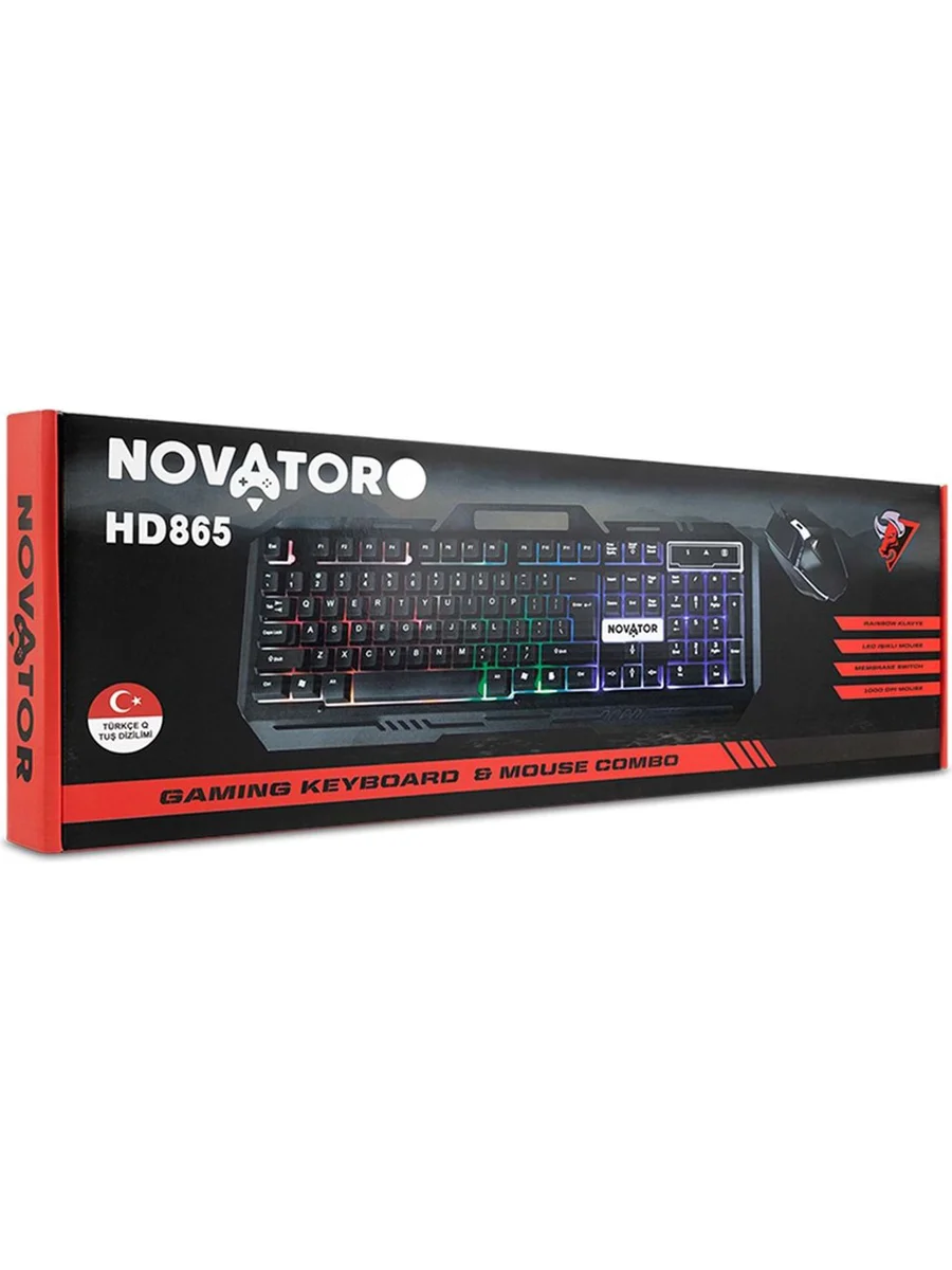 NOVATOR HD865 KABLOLU OYUNCU KLAVYE MOUSE SET