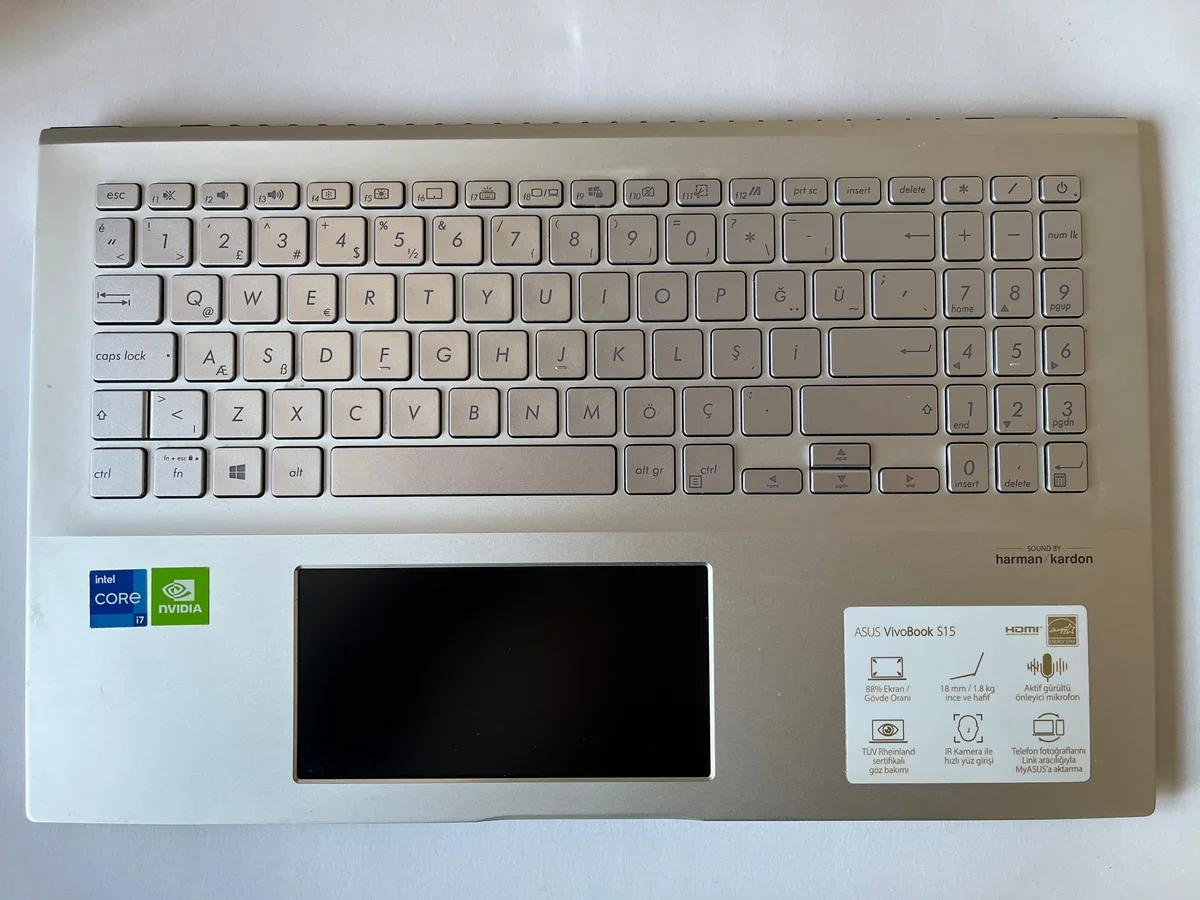 Asus Vivobook S15 S532F Üst Kasa Klavye - Touchpad / Screenpad  EBXKN007010